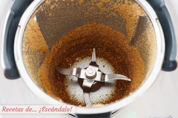 Mezcla azucar y naranja bizcocho zanahoria