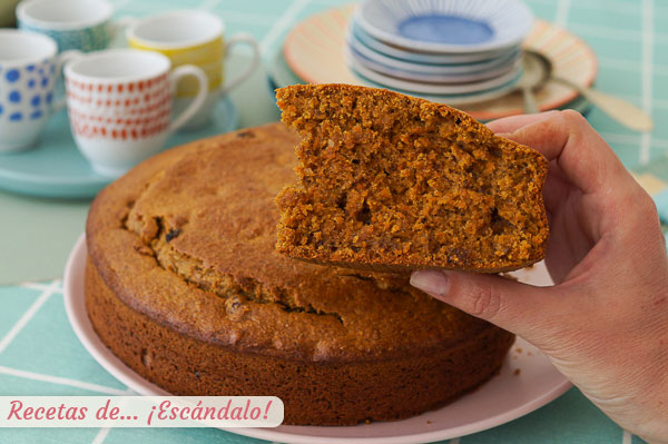 Receta de bizcocho de zanahoria con Thermomix, aromatico y jugoso