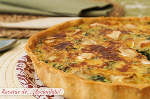 Como hacer quiche de espinacas y queso de cabra con masa quebrada casera