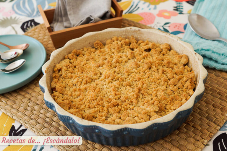 Receta de crumble de manzana o apple crisp, un postre fantástico