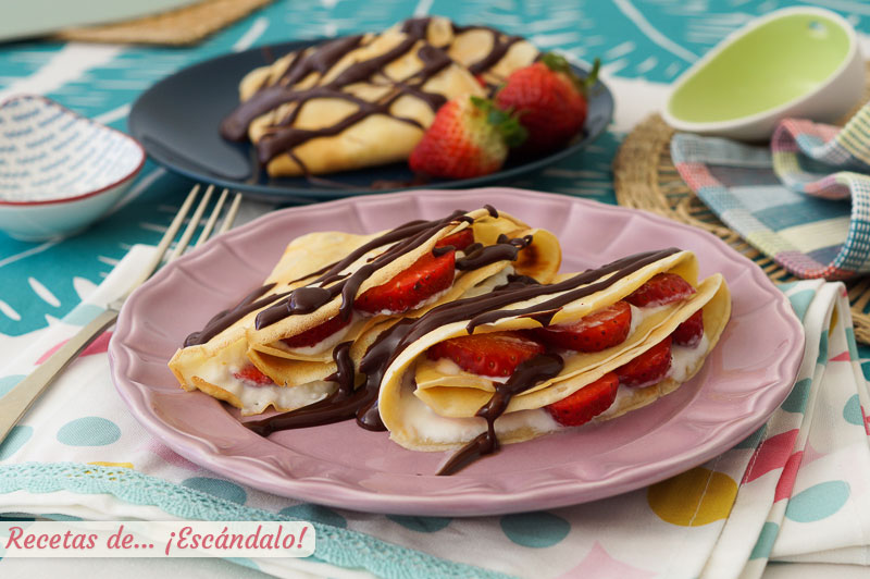 Masa de crepes dulces o salados, muy faciles y de 10