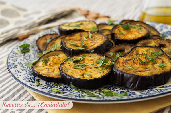 Receta de berenjenas asadas al horno, tiernas y deliciosas
