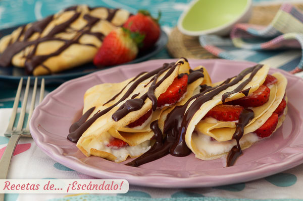 Receta de masa de crepes dulces o salados, muy faciles y de 10