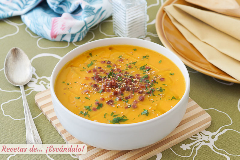Crema de calabaza casera, saludable e irresistible