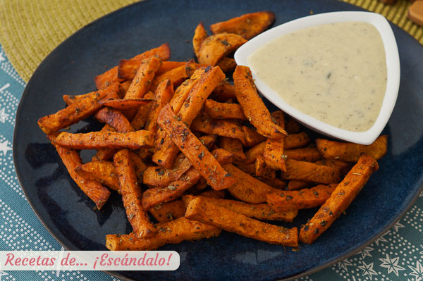 Como hacer palitos de boniato al horno con especias, una guarnicion o aperitivo fantastico