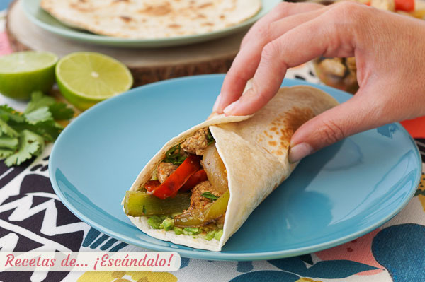 Fajitas mexicanas caseras