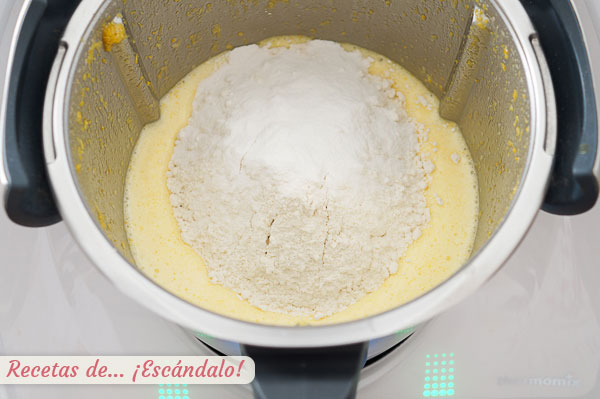 Ingredientes masa bizcocho naranja