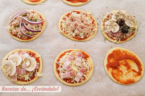 Mini pizzas rapidas caseras