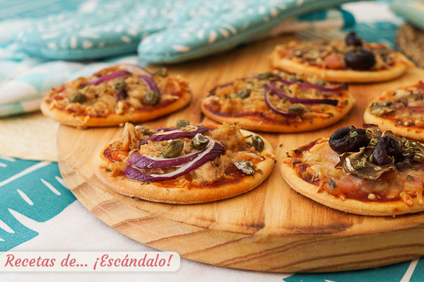 Receta de mini pizzas expres con masa casera rapida y 2 recetas para triunfar