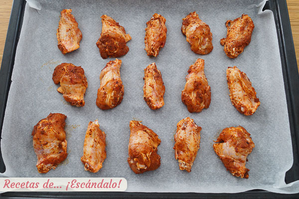 Alitas de pollo asadas