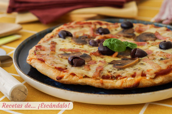 Receta de pizza en sarten crujiente y deliciosa con masa casera, te va a sorprender