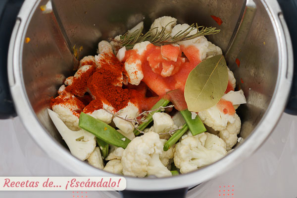 Verduras para arroz thermomix