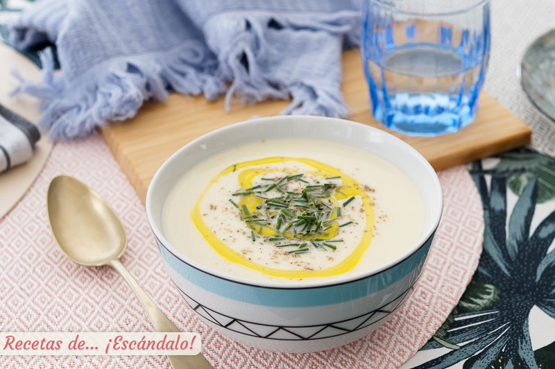 Vichyssoise con Thermomix, una crema fria de puerros irresistible