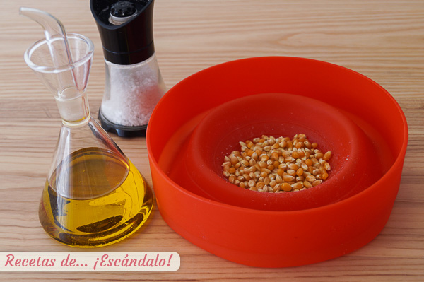 Ingredientes palomitas de maiz microondas