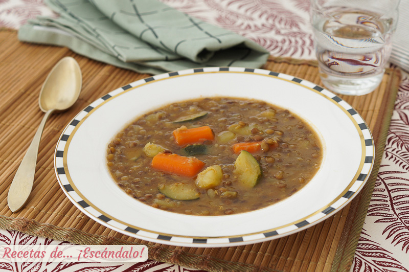 Lentejas con verduras en thermomix, un estofado delicioso