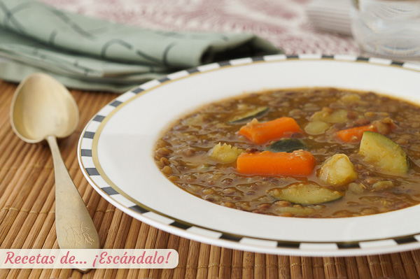 Receta de lentejas con verduras en thermomix, un estofado delicioso