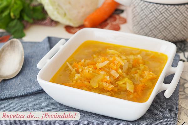 Receta de sopa juliana, tradicional y saludable y repleta de verduras