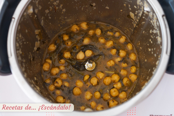 Espinacas con garbanzos thermomix
