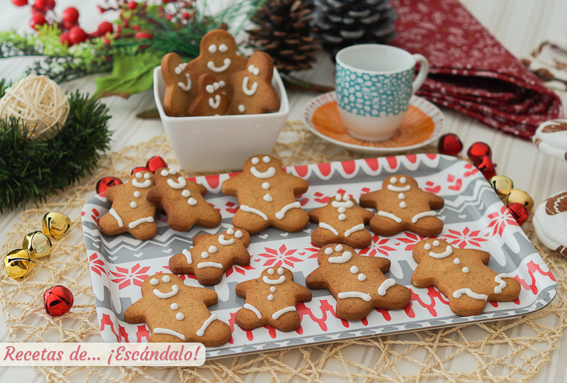Galletas de jengibre navidenas decoradas, muy faciles