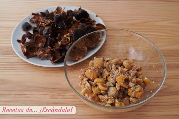 Castanas peladas