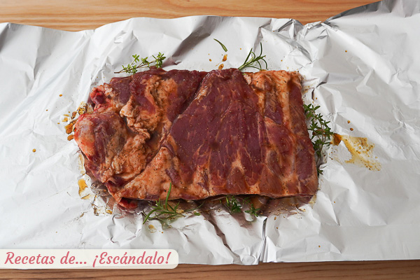 Costillas de cerdo a la miel
