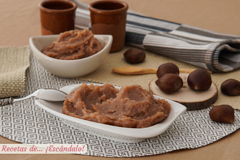 Crema de castanas o pure de castanas dulce, una autentica delicia