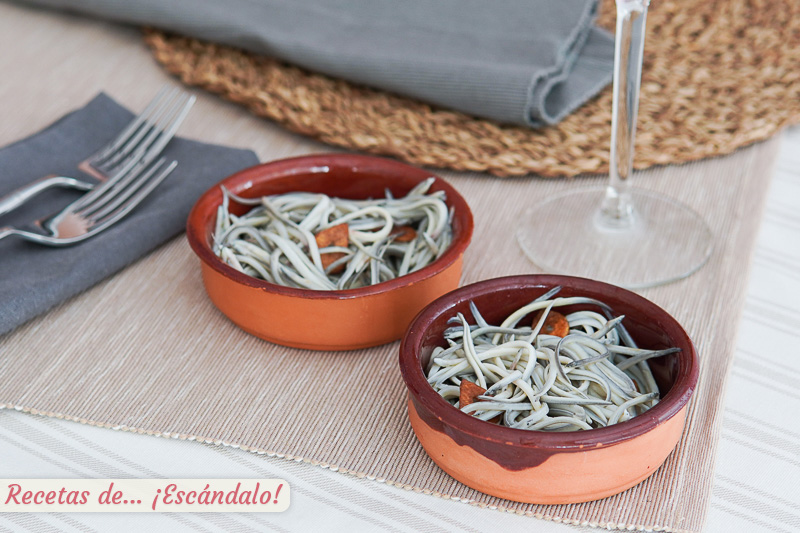 Angulas al ajillo. Receta tradicional y muy facil