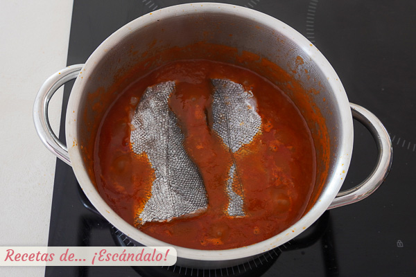 Merluza a la vizcaina casera