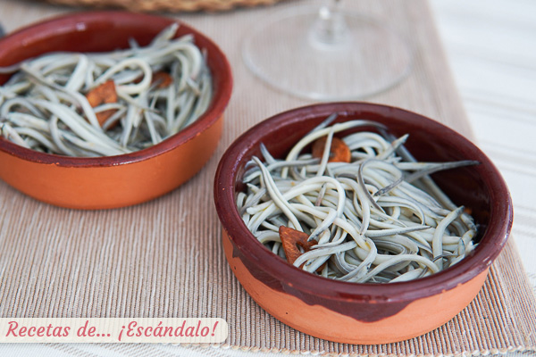 Receta de angulas al ajillo, tradicional y muy facil