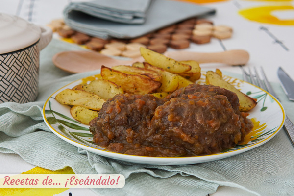 Receta de carrilleras o carrillada de cerdo al vino tinto en Thermomix