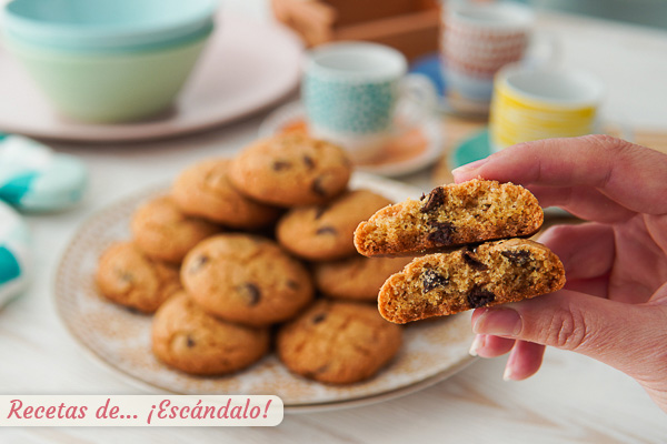Receta de cookies americanas, las famosas galletas con pepitas de chocolate