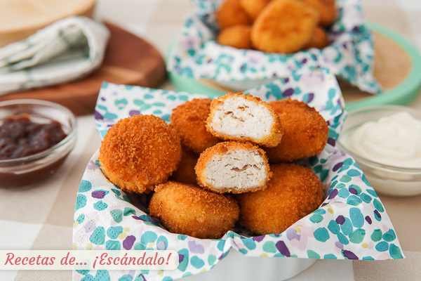 Receta de nuggets de pollo caseros y jugosos
