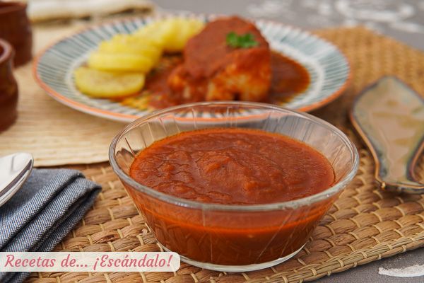 Receta de salsa vizcaina casera y tradicional, muy sabrosa y facil