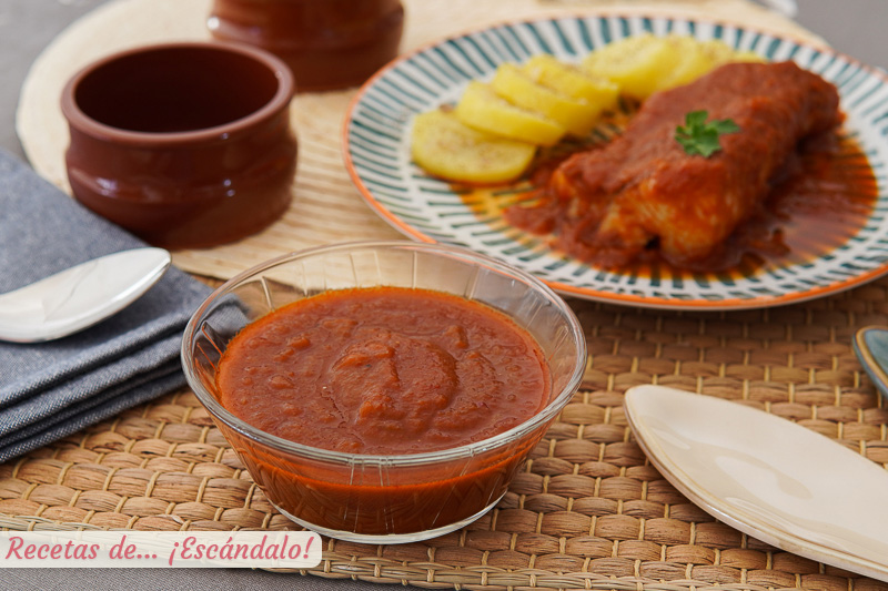 Salsa vizcaina casera y tradicional, muy sabrosa y facil