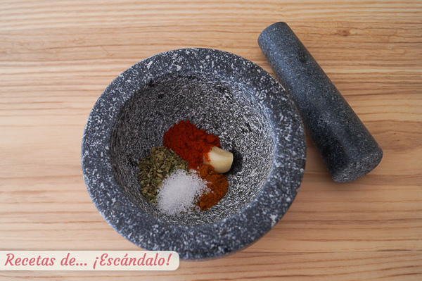 Ingredientes majado zorza gallega