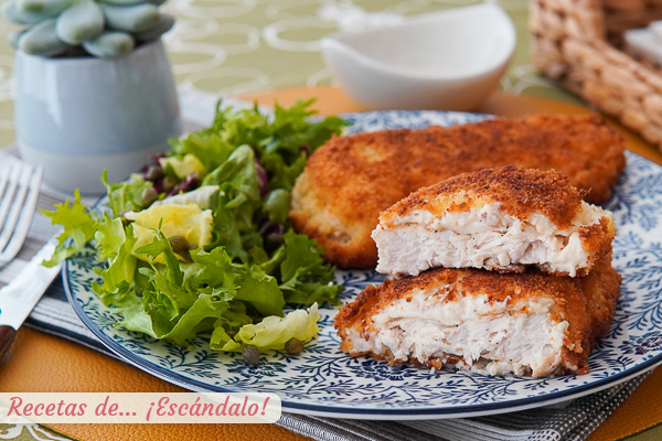 Receta de pechugas de pollo a la Villeroy con bechamel casera