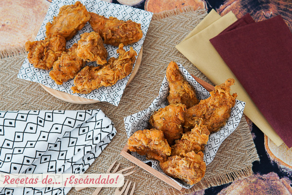 Como hacer pollo frito al estilo Kentucky, jugoso y crujiente