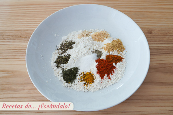 Ingredientes rebozado pollo kentucky