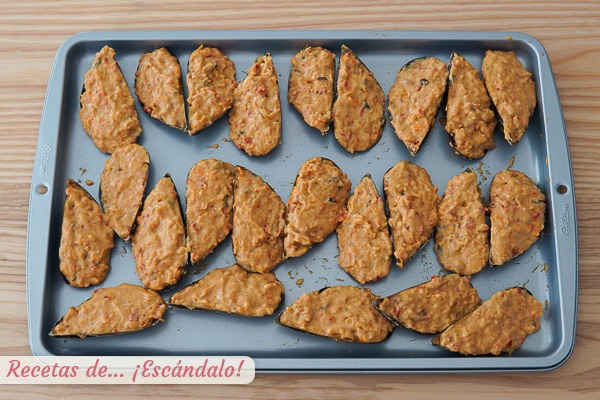 Mejillones tigre rellenos