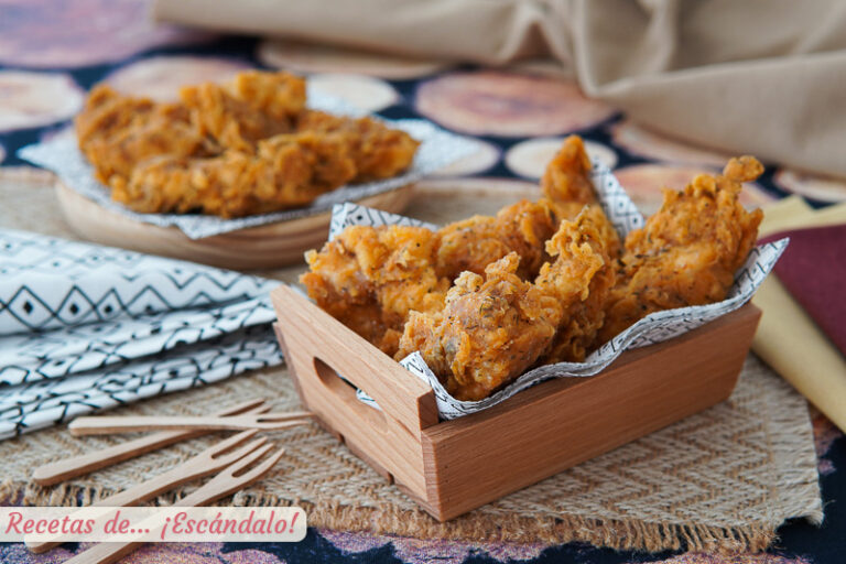 Pollo frito al estilo Kentucky, jugoso y crujiente