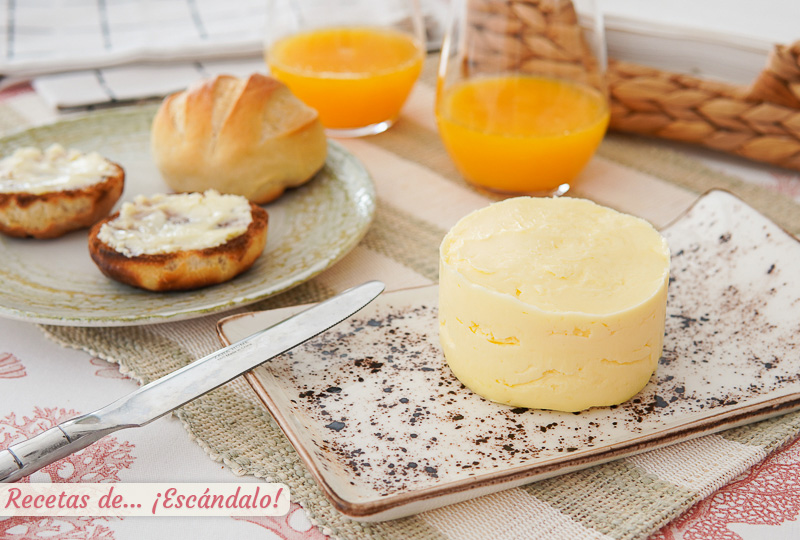 Mantequilla casera de forma facil y rapida, deliciosa