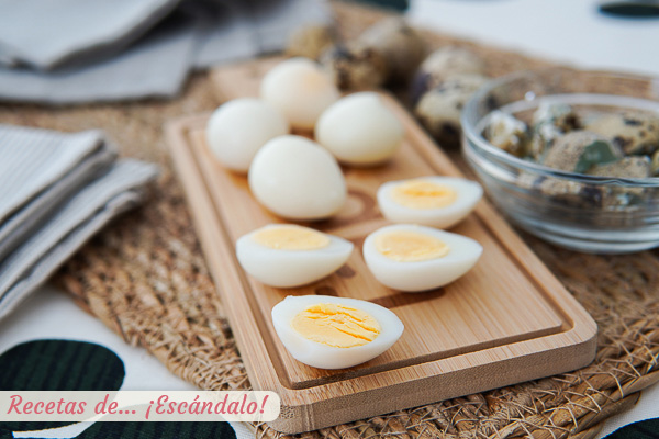 Receta de huevos de codorniz cocidos