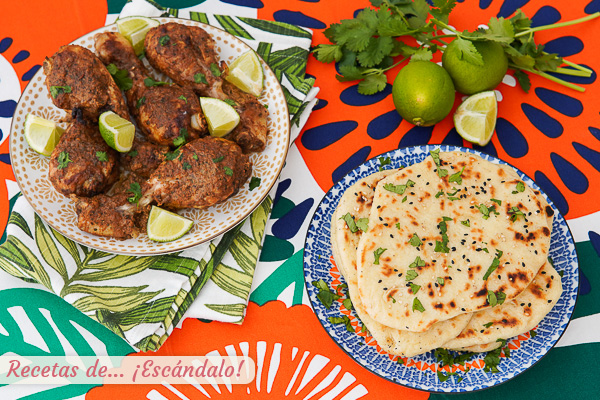 Como hacer pan naan o pan indio casero en sarten, tierno y riquisimo