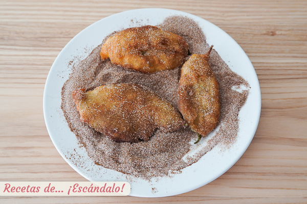 Paparajotes con azucar y canela