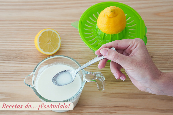 Ingredientes buttermilk mazada casero
