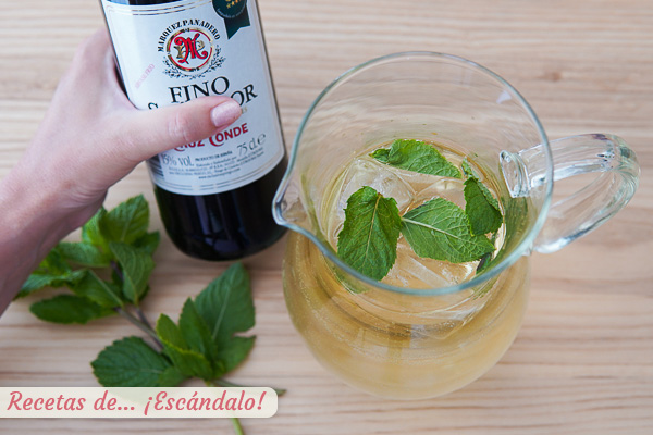 Ingredientes rebujito vino fino manzanilla