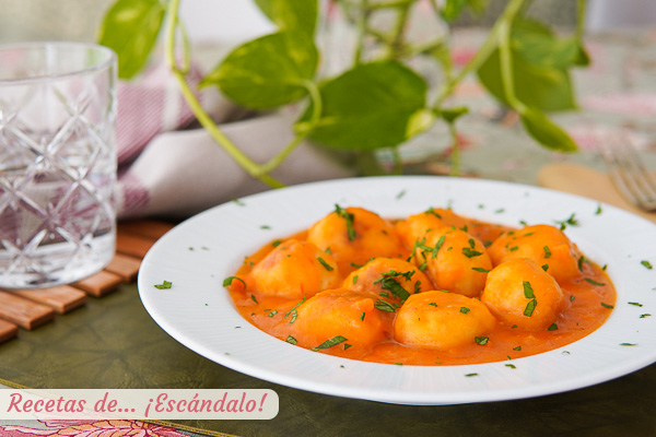 Receta de albondigas de pollo en salsa de verduras