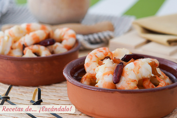 Receta de langostinos al ajillo, un aperitivo exquisito y facil