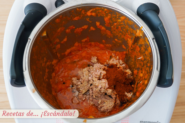 Atun y pimenton relleno empanada casera thermomix