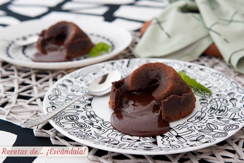 Coulant o volcan de chocolate con Thermomix, irresistible